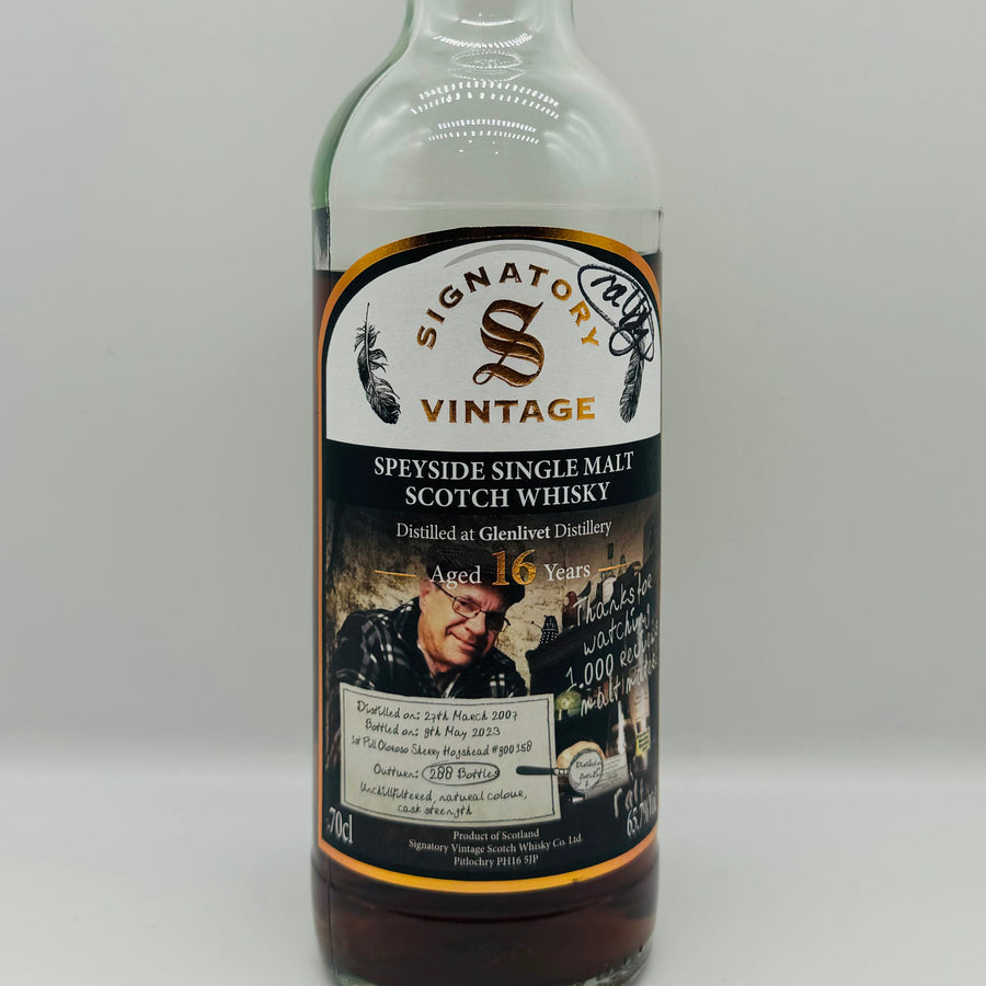 Signatory Vintage Glenlivet 16y Ralfy (30ml,65.7%)