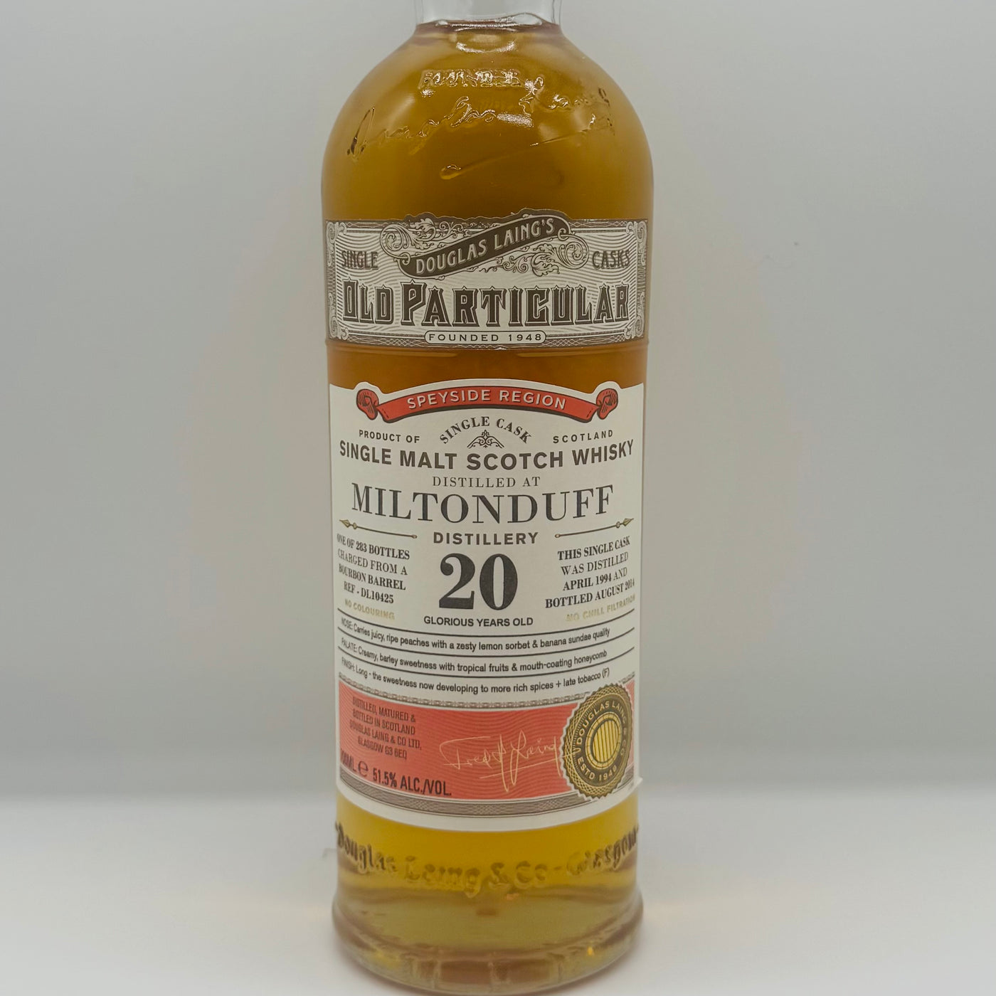 Miltonduff 20y 1994 Old Particular (30ml,51.5%)