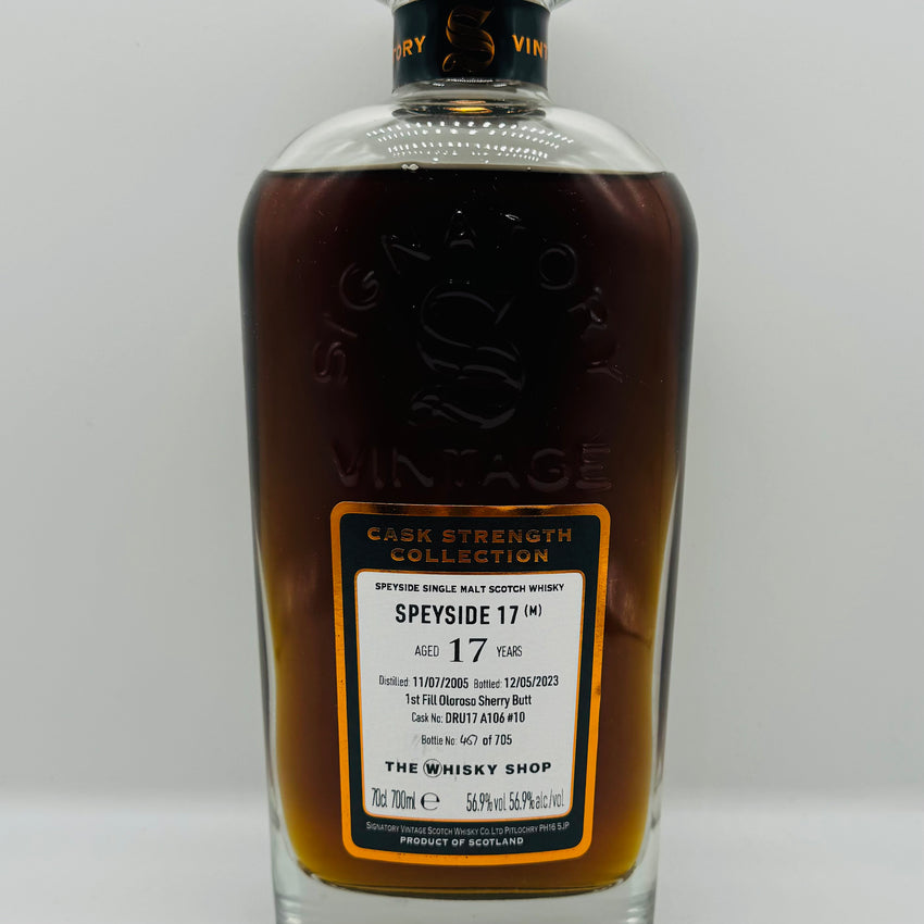 Signatory Vintage 17y Secret Speyside (M) cask 10 Whisky Shop Exclusive (30ml,56.9%)