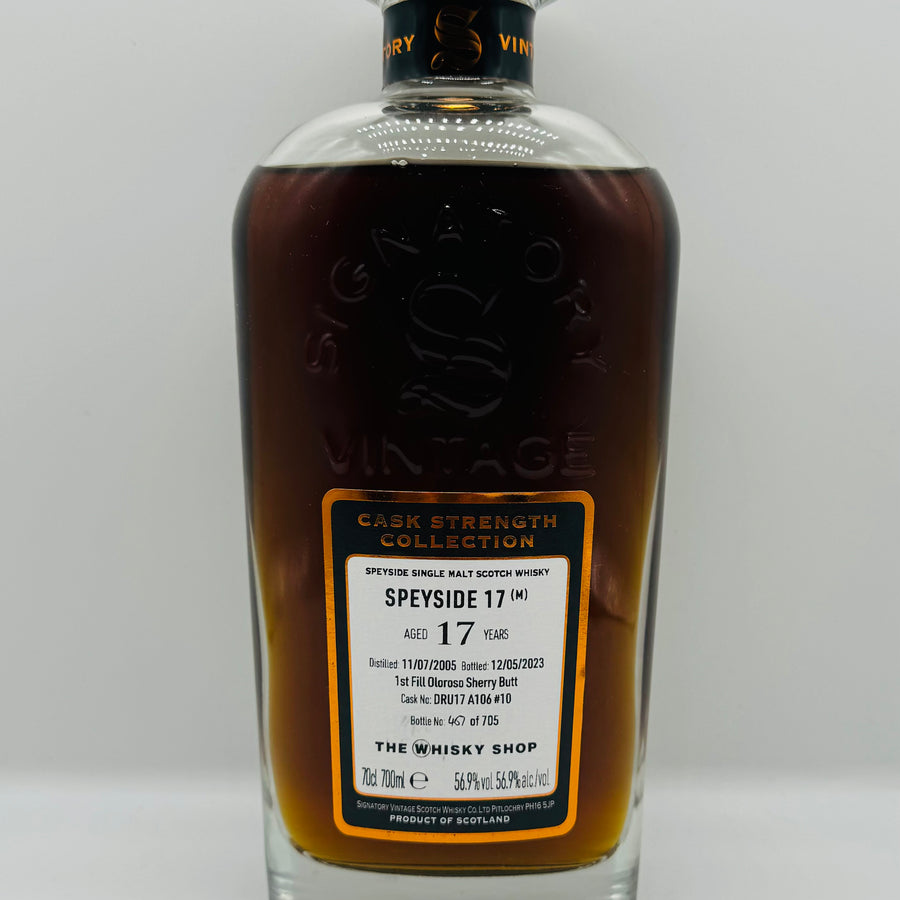 Signatory Vintage 17y Secret Speyside (M) cask 10 Whisky Shop Exclusive (30ml,56.9%)