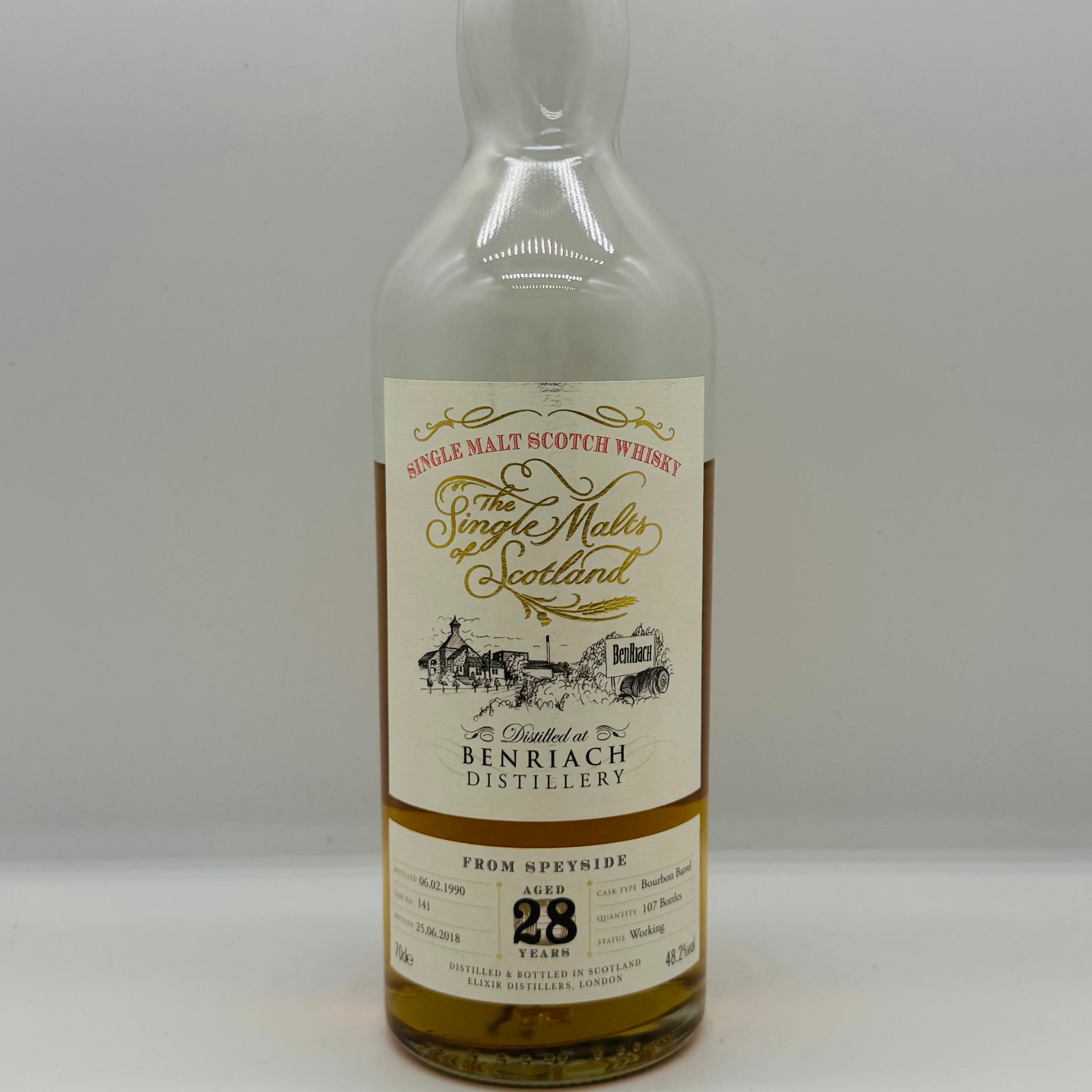 Benriach 28y 1990 Bourbon Cask Single Malts of Scotland (30ml,48.2%)