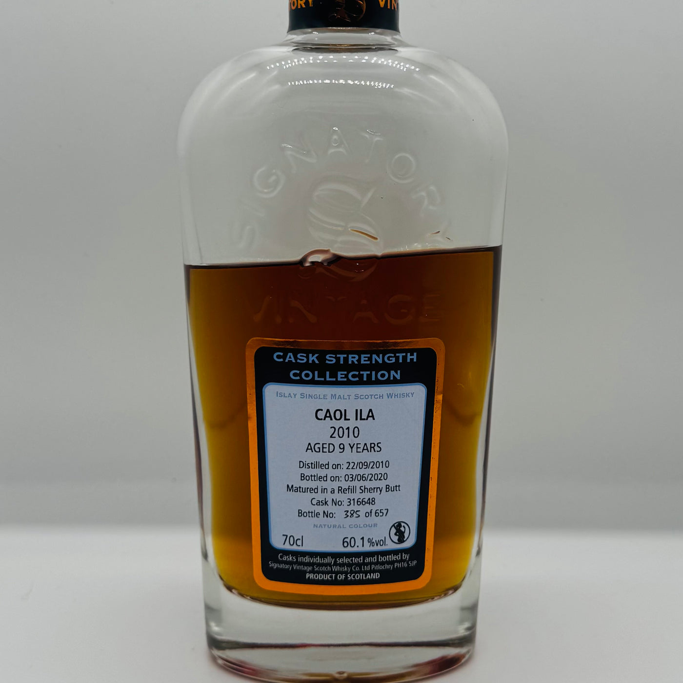Signatory Vintage Caol Ila 2010 9y Sherry Cask (30ml,60.1%)