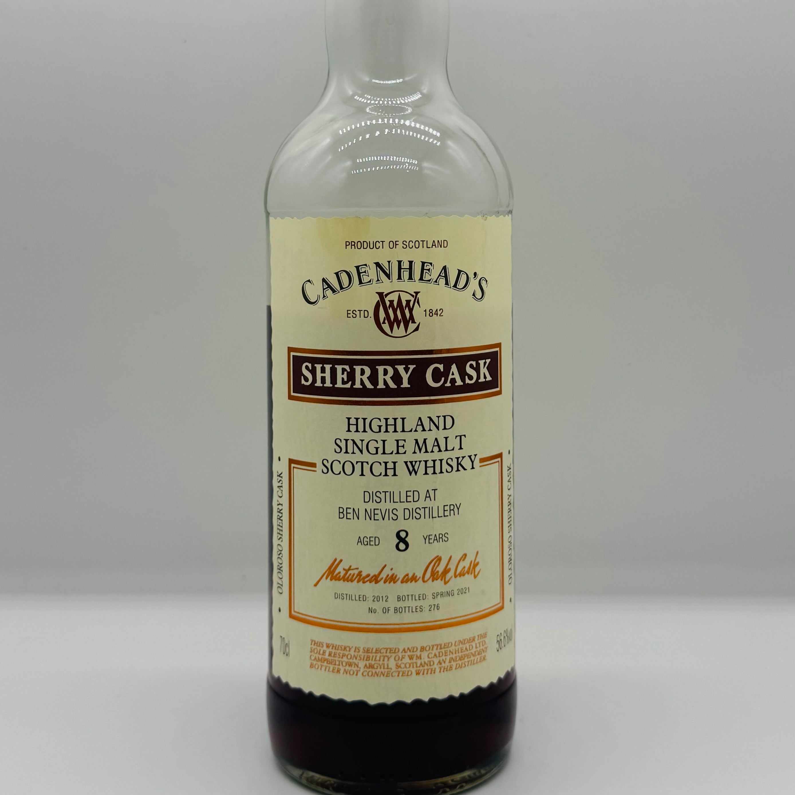 Ben Nevis 8y 2012 Oloroso Cask Cadenhead's (30ml,56.6%)