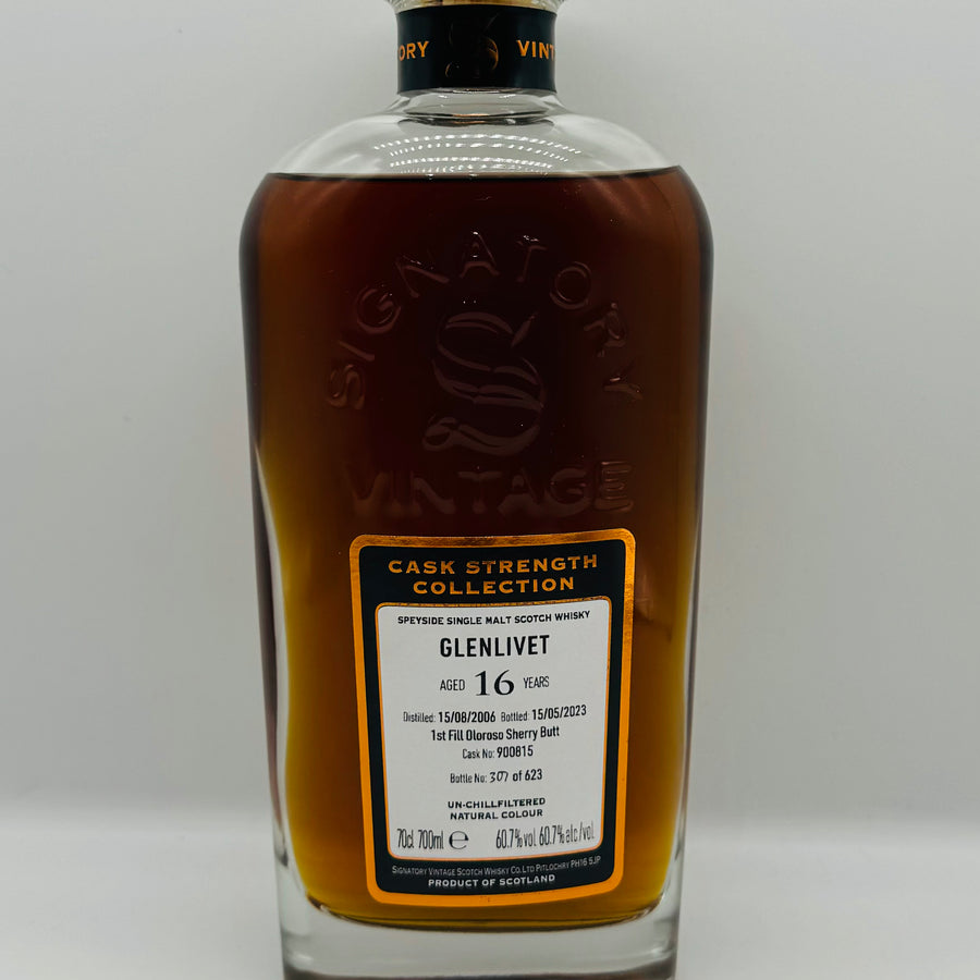 Signatory Vintage Glenlivet 16y 2006 (30ml,60.7%)