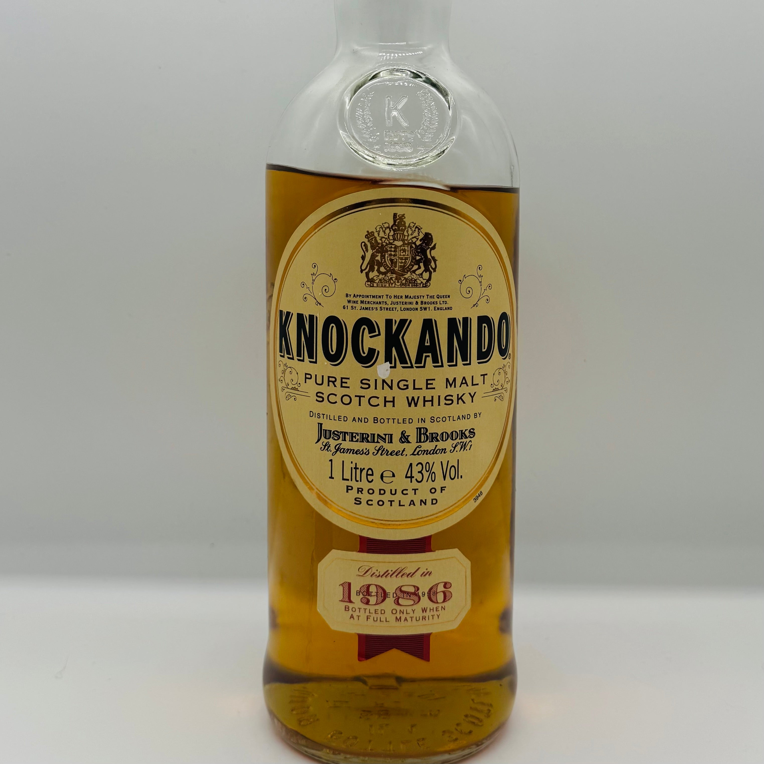 Knockando Distilled 1986 bottled 1998 (30ml,43%)
