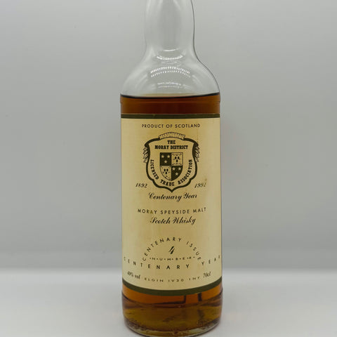 The Moray District Licensed Trade Association Centenary Year 1992 Speyside Malt (30ml,40%)