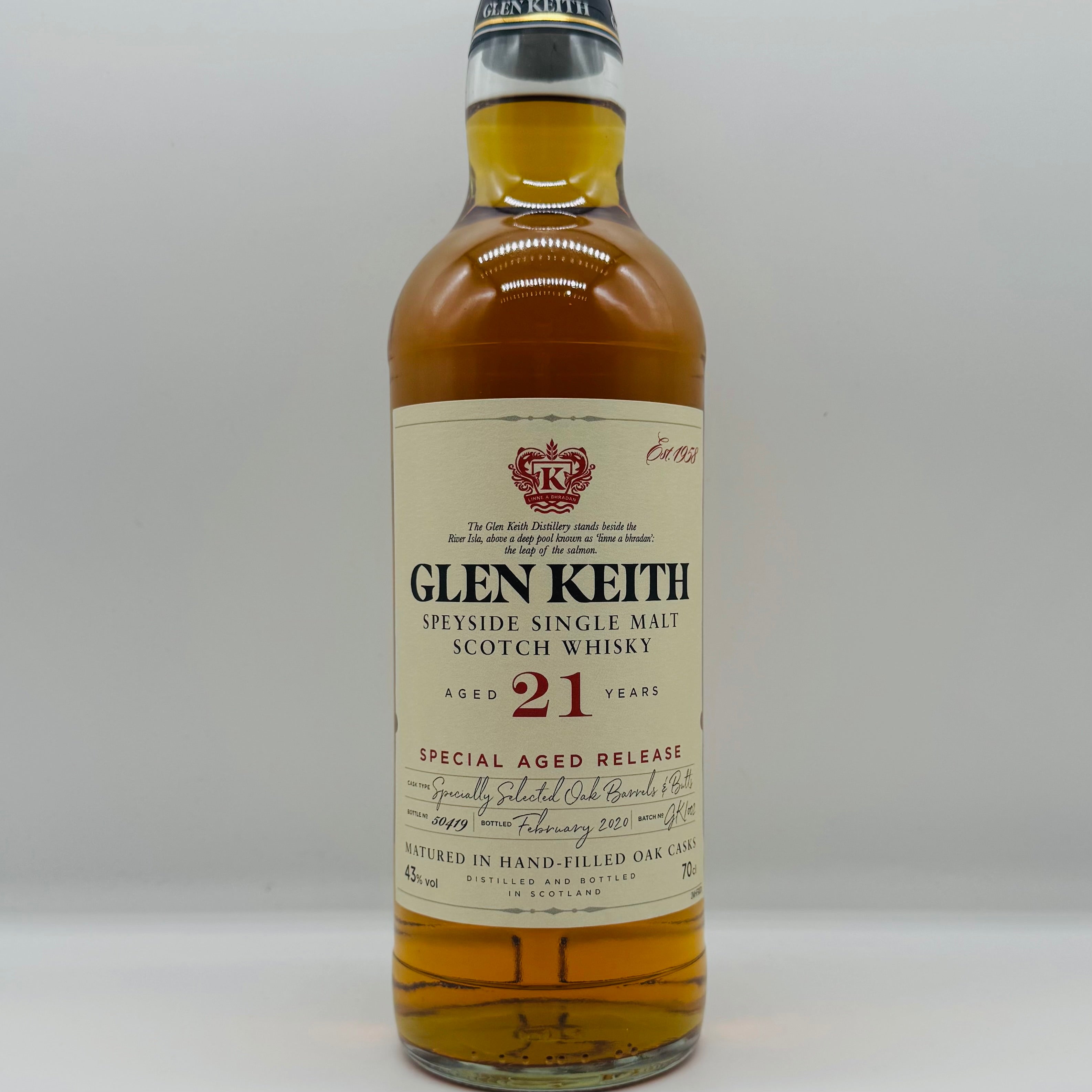 Glen Keith 21y Bottled 2020 (30ml,43%)