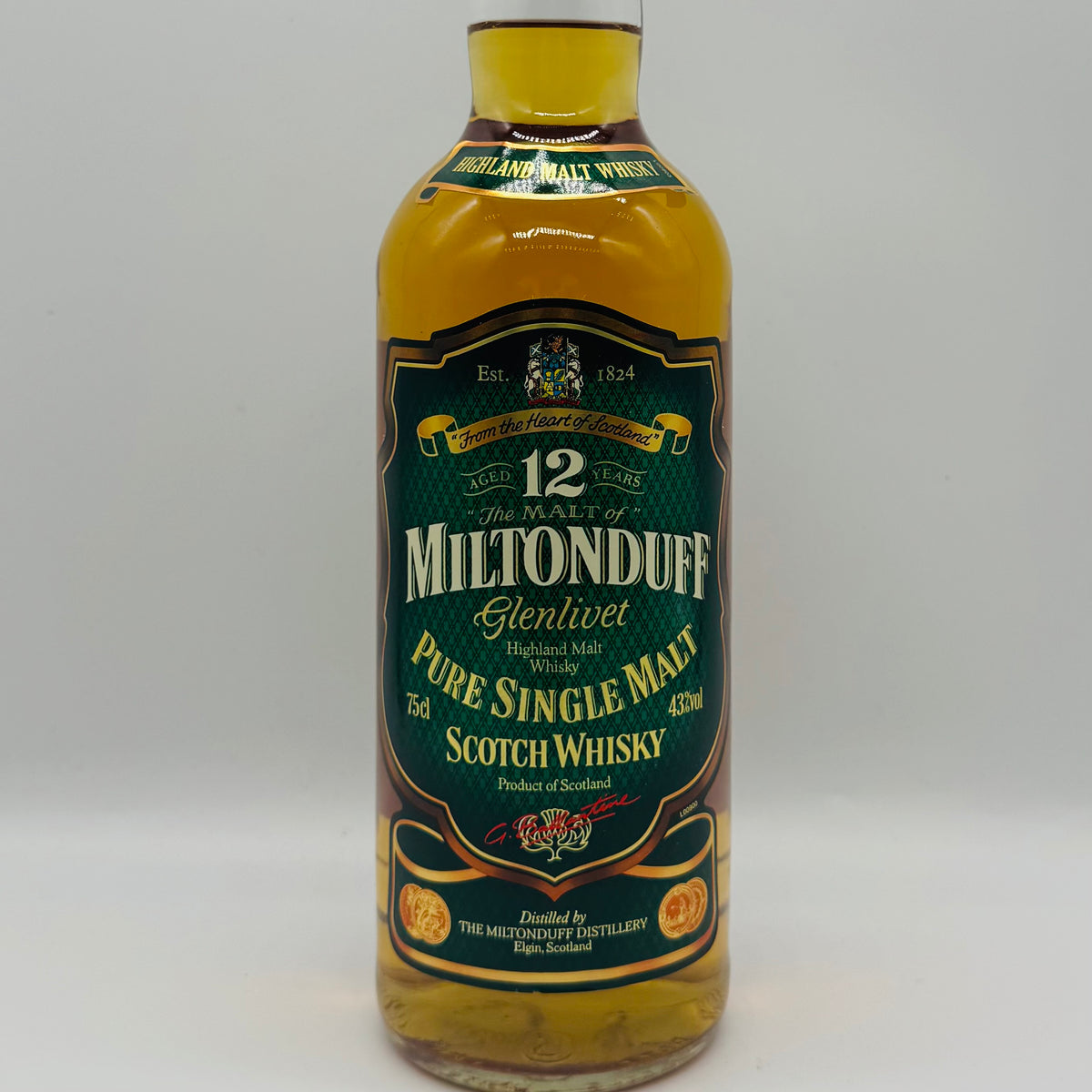 Miltonduff 12y bottled 1990's (30ml,43%)
