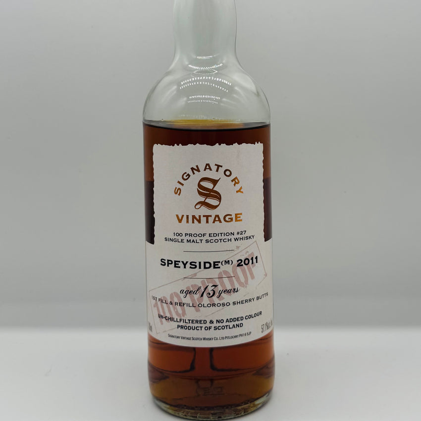 Signatory Vintage 13y Secret Speyside (M) 2011 cask 27 (30ml,57.1%)