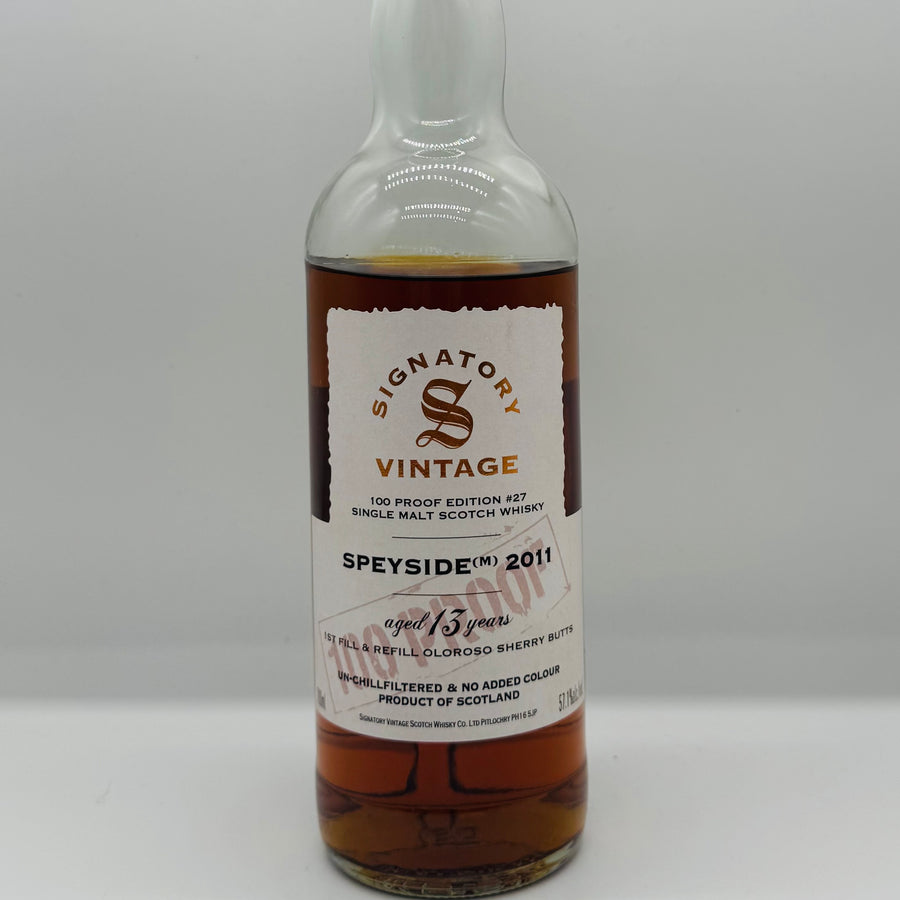 Signatory Vintage 13y Secret Speyside (M) 2011 cask 27 (30ml,57.1%)