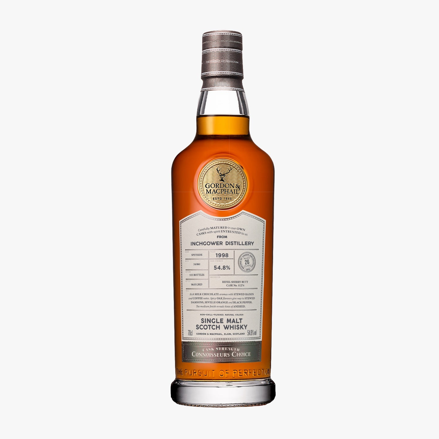 Inchgower 26y 1998 Refill Sherry 54.8% Connoisseurs Choice