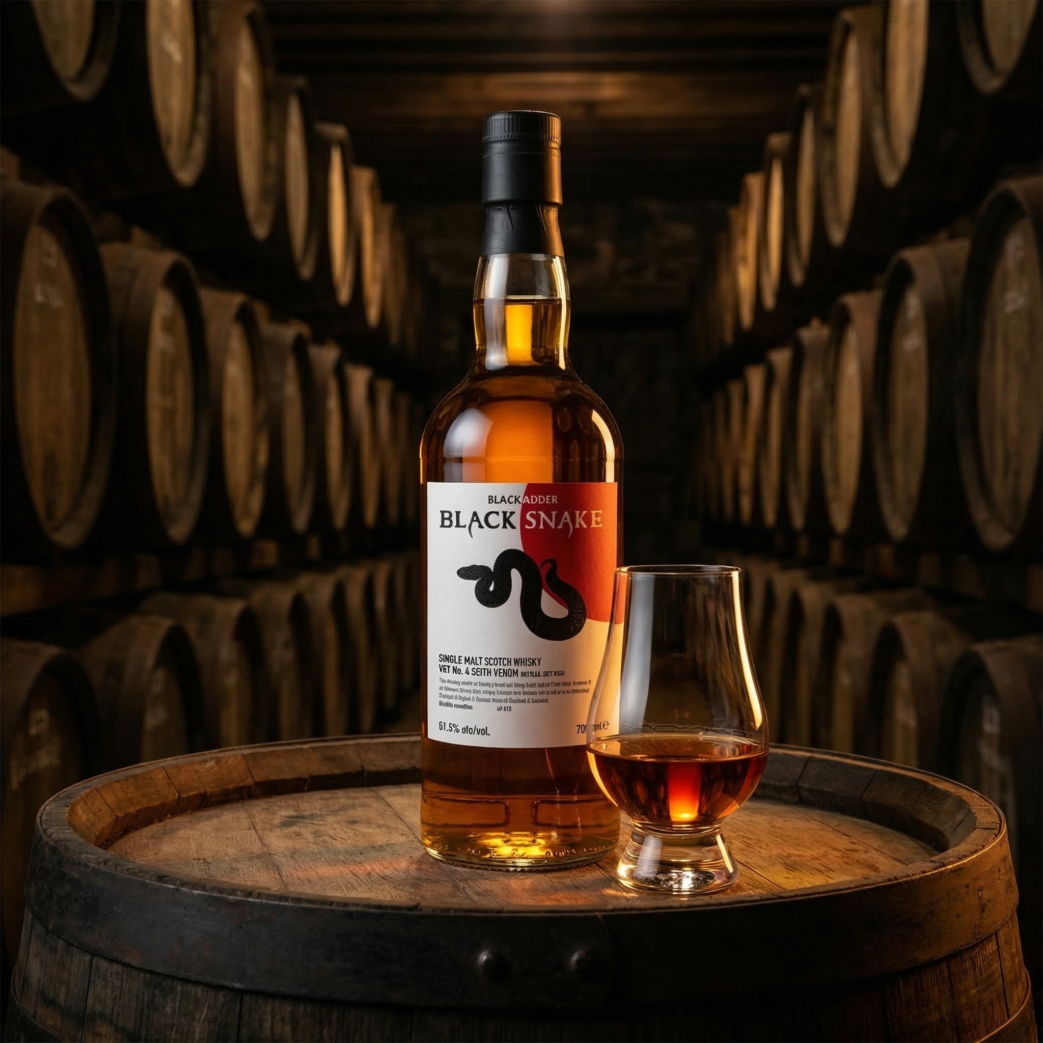 Blackadder Black Snake Vat 4 6th Venom cask strength whisky bottle