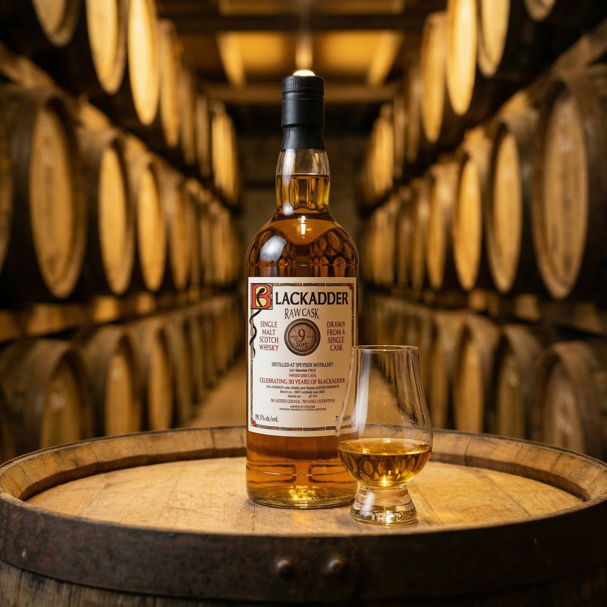 Blackadder Speyside 9 year old 2015 Virgin Oak single malt whisky bottle