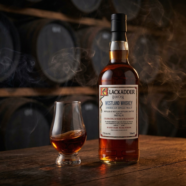 Blackadder Westland Peated PX 2019 American single malt whisky bottle