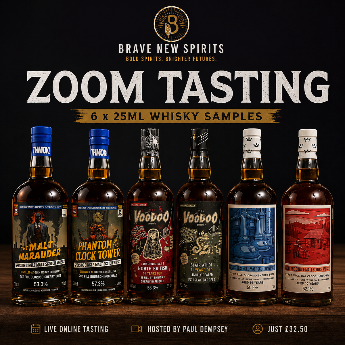 Brave New Spirits Live Zoom Tasting