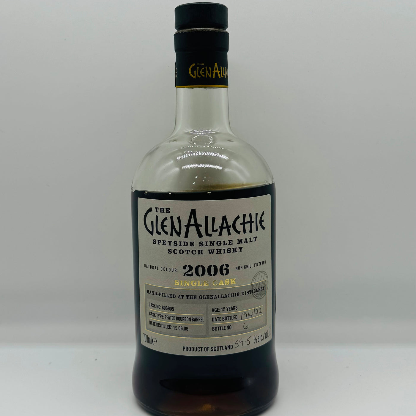 Glenallachie 2006 peated bourbon barrel 15y (30ml,59.5%)