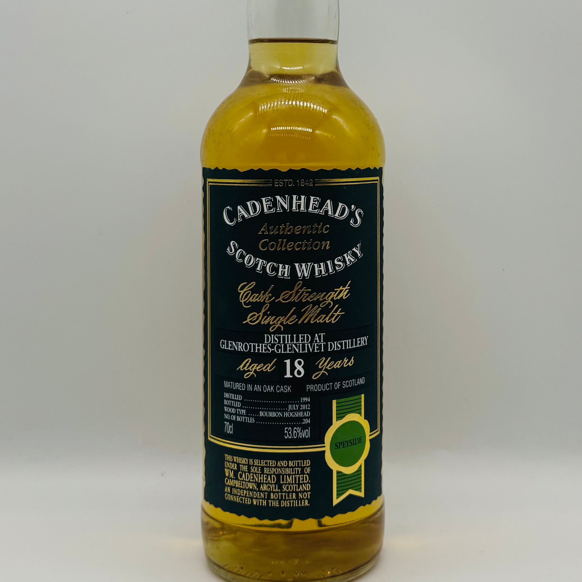 Glenrothes 18y 1994 Bourbon Cask Cadenhead's (30ml,53.6%)