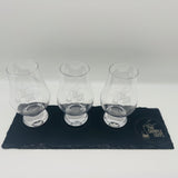 Branded Slate Flight Tray (WITH 3x GLASSES)
