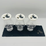 Branded Slate Flight Tray (WITH 3X GLASSES AND TOPPERS)