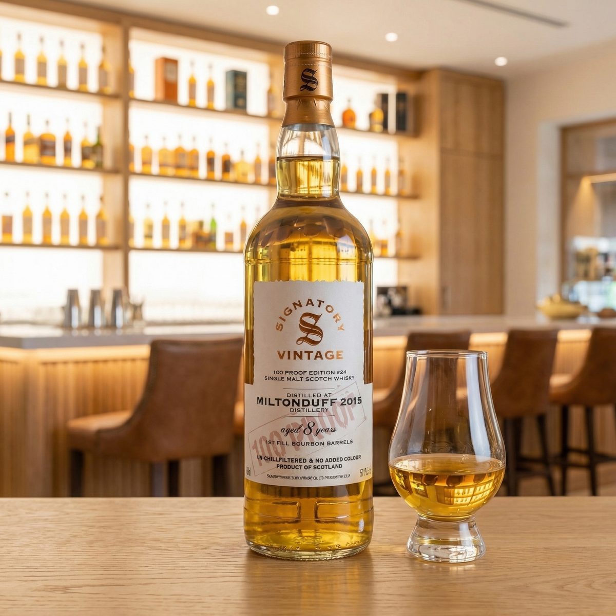 Signatory Vintage Miltonduff 2015 8y Bourbon Cask (30ml,57.1%)