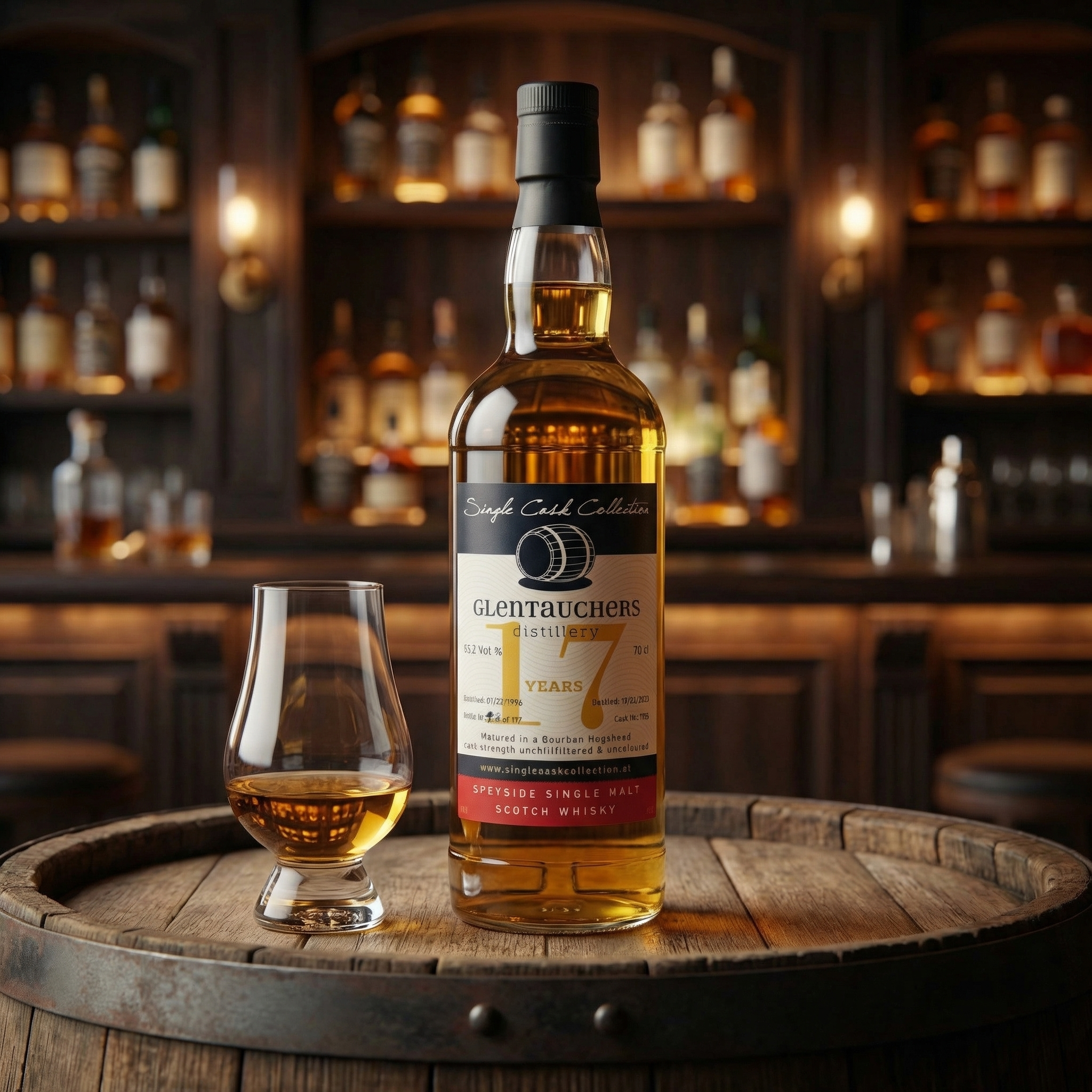 Glentauchers 17y 1996 Bourbon Cask Single Cask Collection (30ml,55.2%)