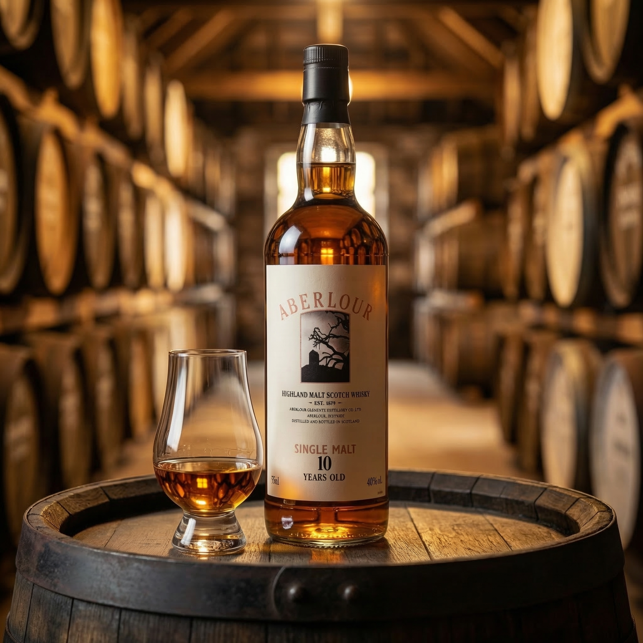 Aberlour 10 year old whisky sample dram 30ml vintage Speyside Scotch