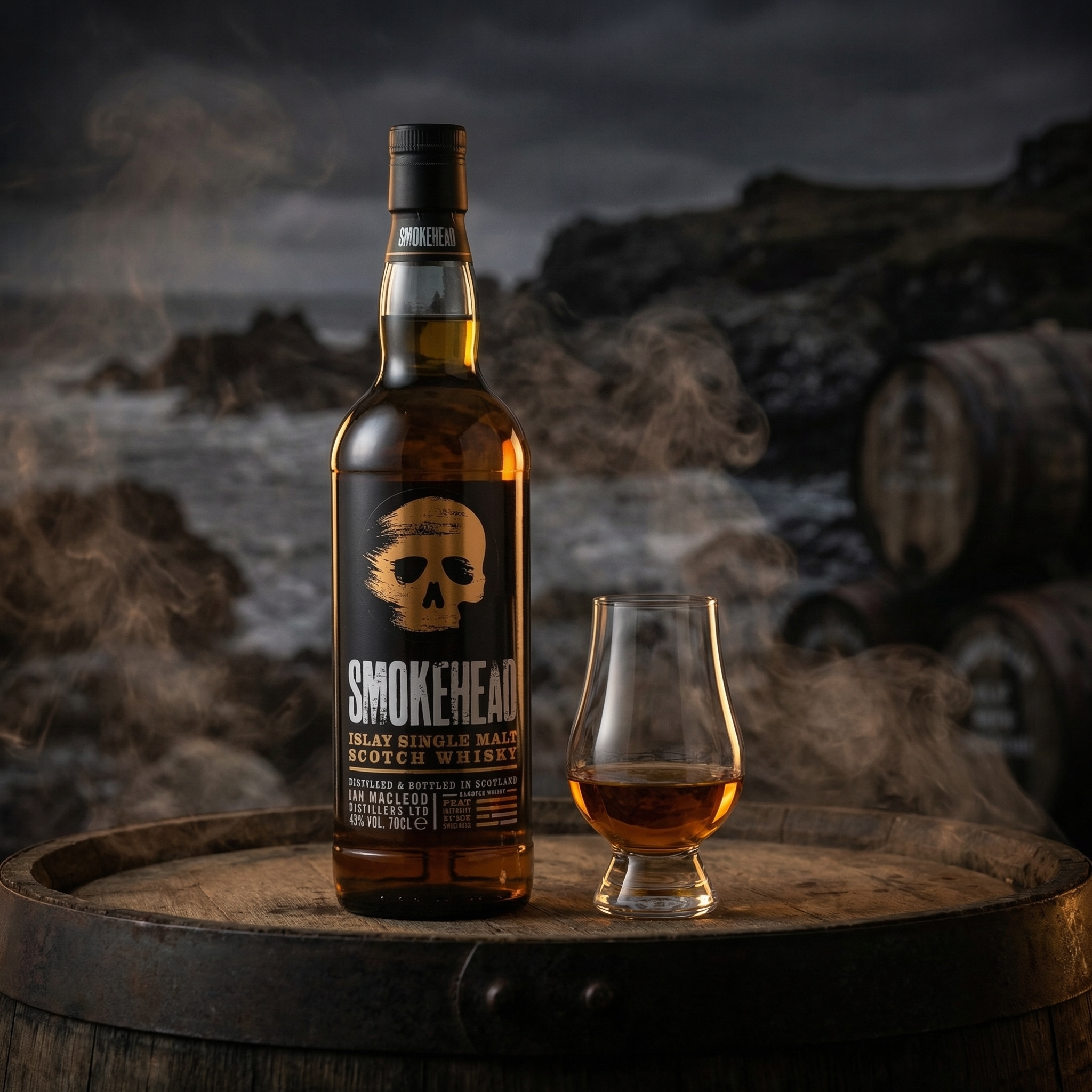 Smokehead Islay whisky sample dram 30ml peated Islay single malt Scotch whisky