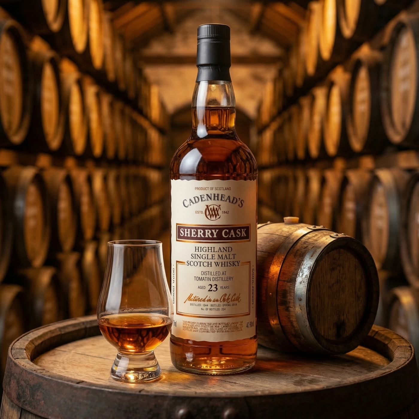 Tomatin 23y 1994 Sherry Cask Cadenhead's (30ml,47.4%)