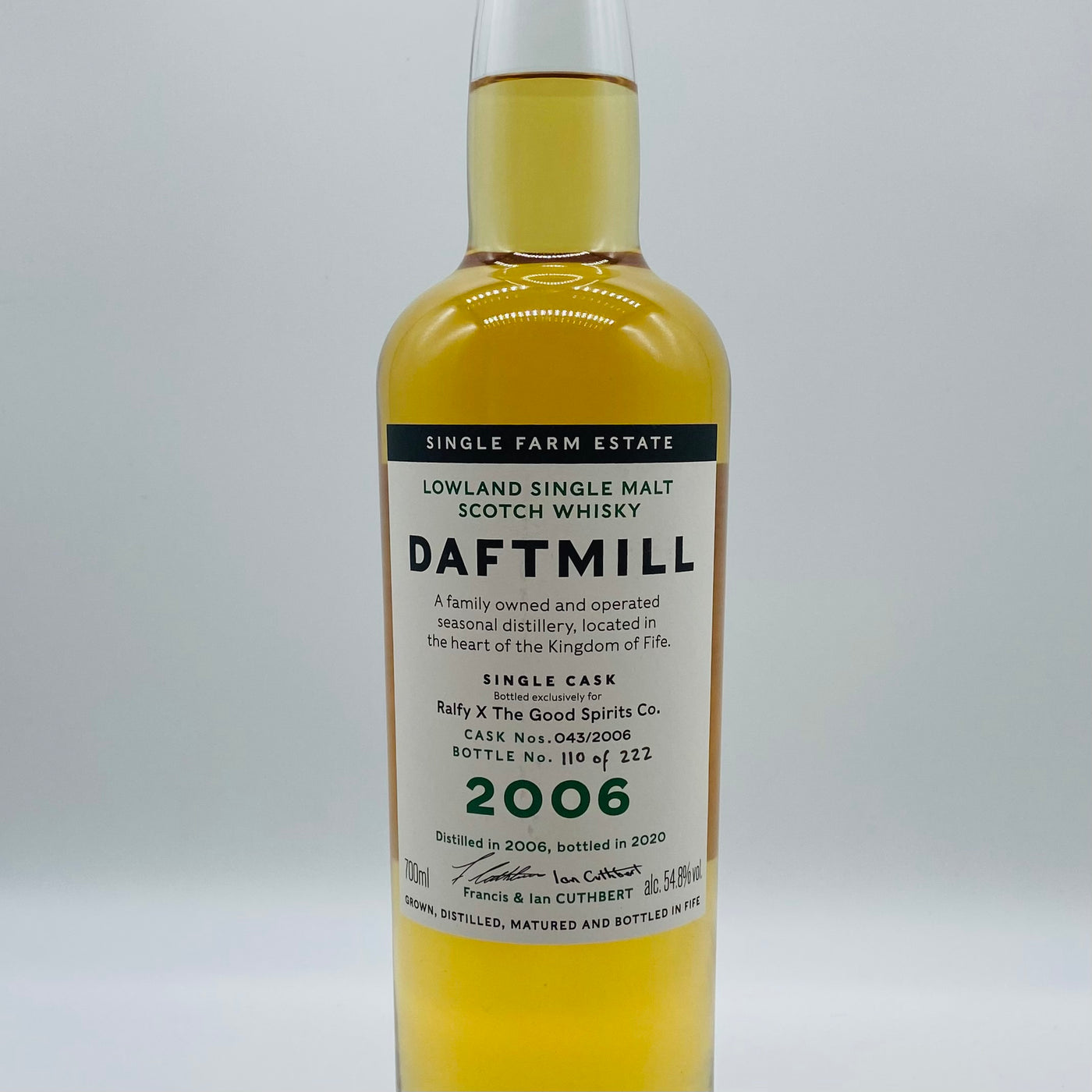 Daftmill 2006 single cask Bottled Exclusively for Ralfy X The Good Spirits Co. (30ml,54.8%)