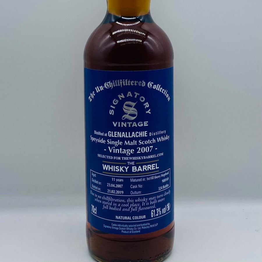 Signatory Vintage Glenallachie 2007 11y TWB (30ml,61.3%)