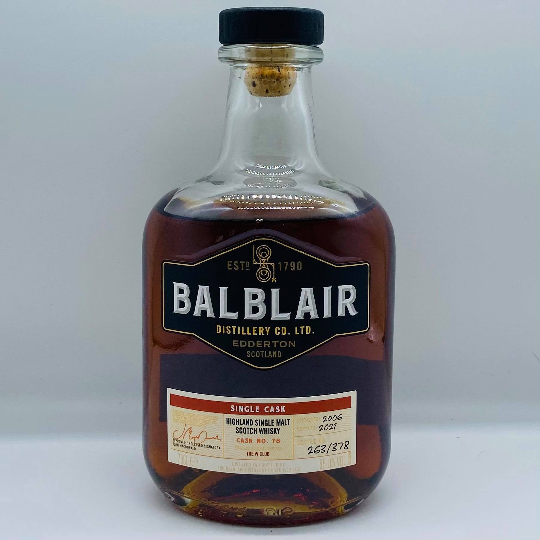 Balblair 2006 Single Cask The W Club (30ml,55.8%)