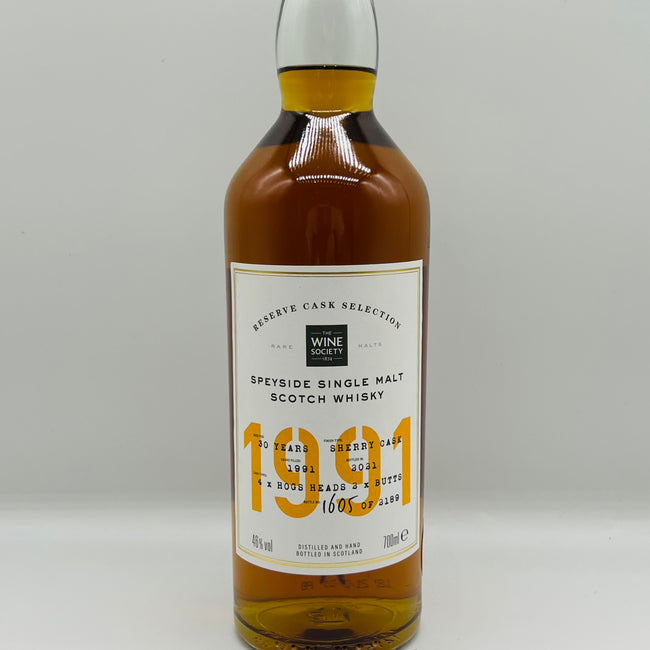 The Wine Society 1991 30y Speyside (30ml,46%) whisky