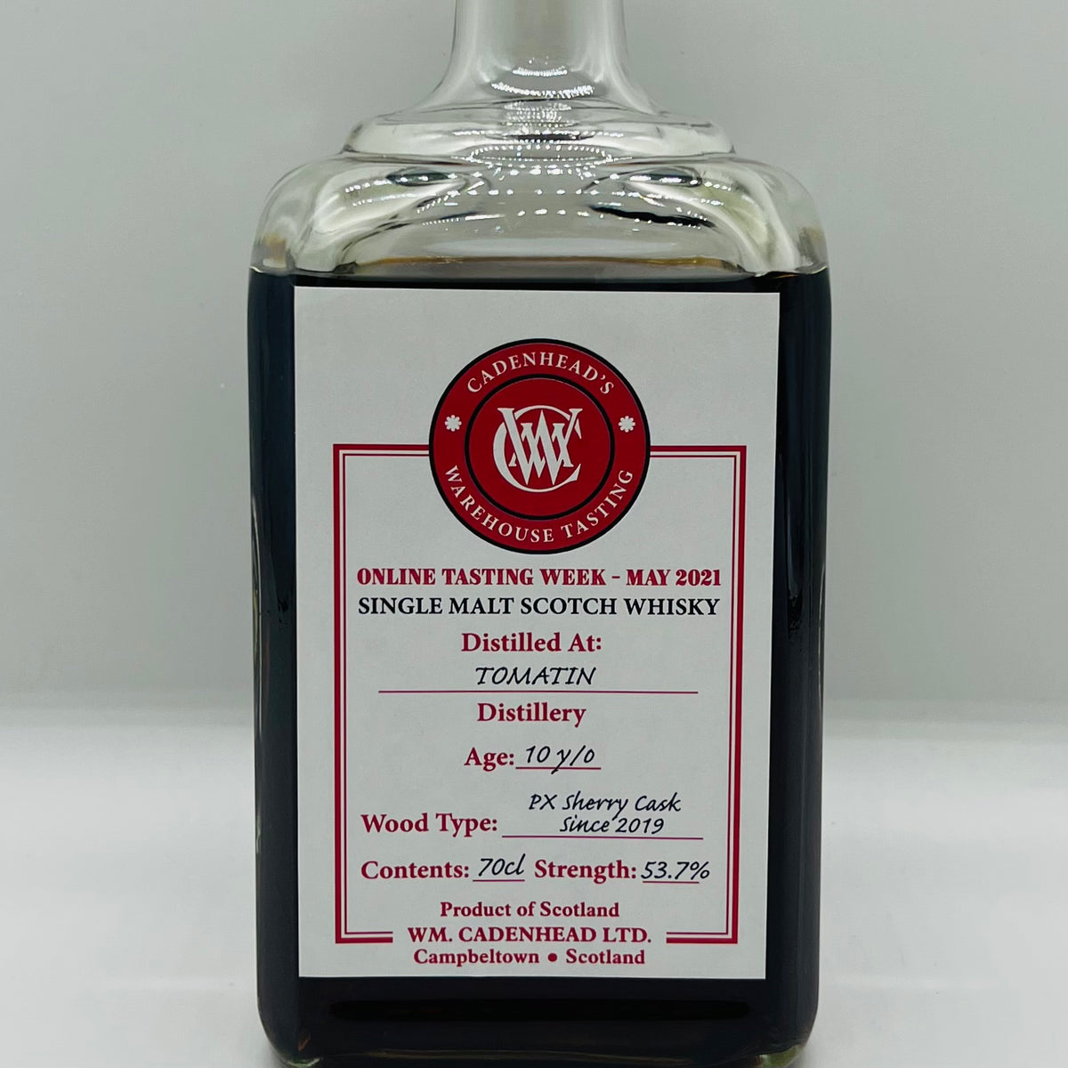 Tomatin 10y PX Cadenhead’s (30ml,53.7%)