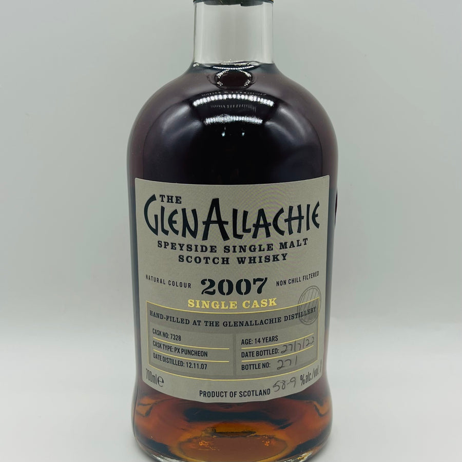 Glenallachie 2007 Distillery Hand-Fill PX 14y (30ml,58.9%)