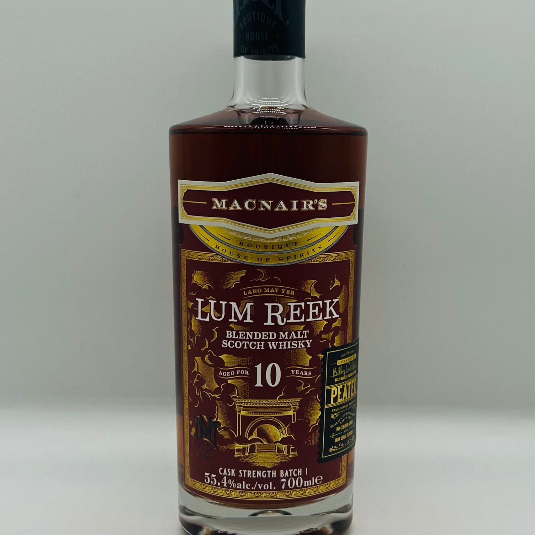 MacNair's Lum Reek 10y Cask Strength Batch 1 (30ml,55.4%)