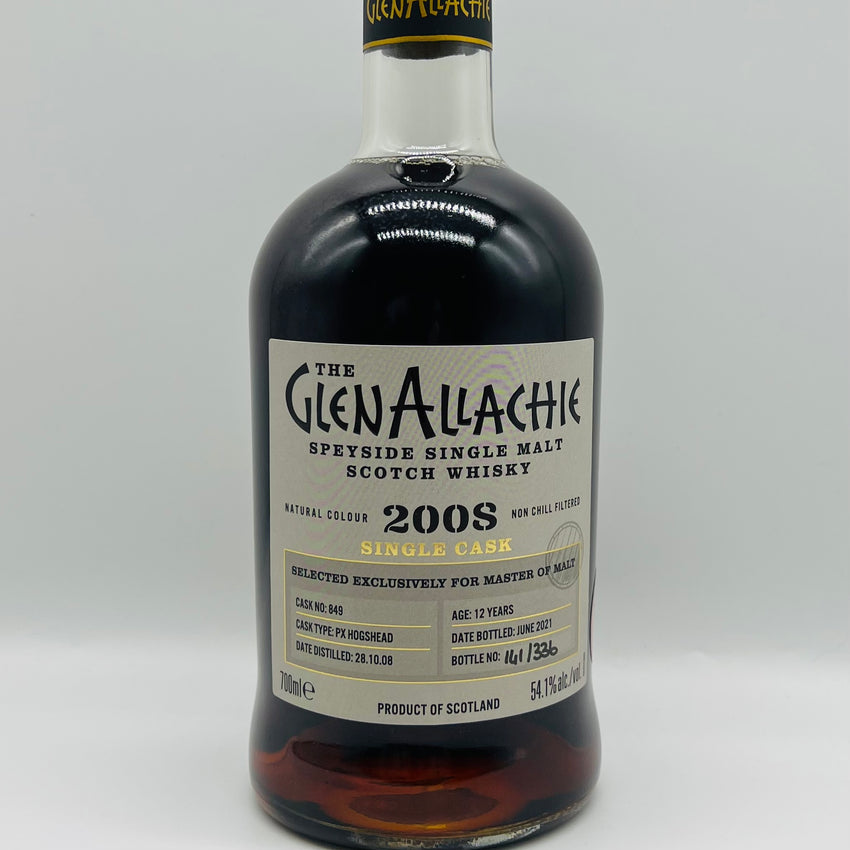 Glenallachie 2008 Single Cask 12y Master of Malt (30ml,54.1%)