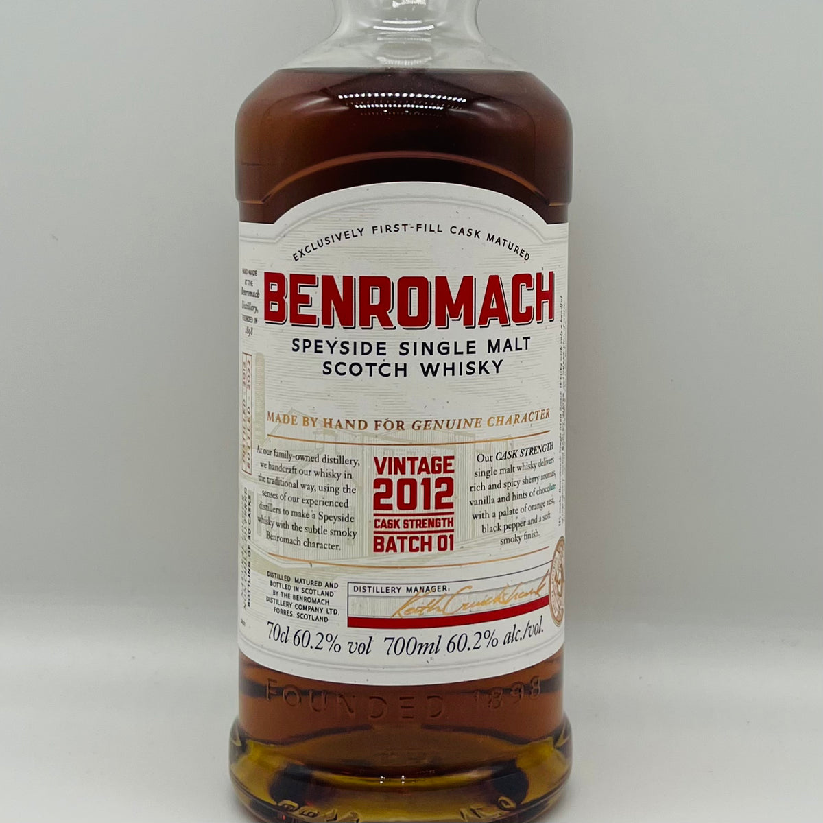 Benromach Vintage 2012 Cask Strength (30ml,60.2%)