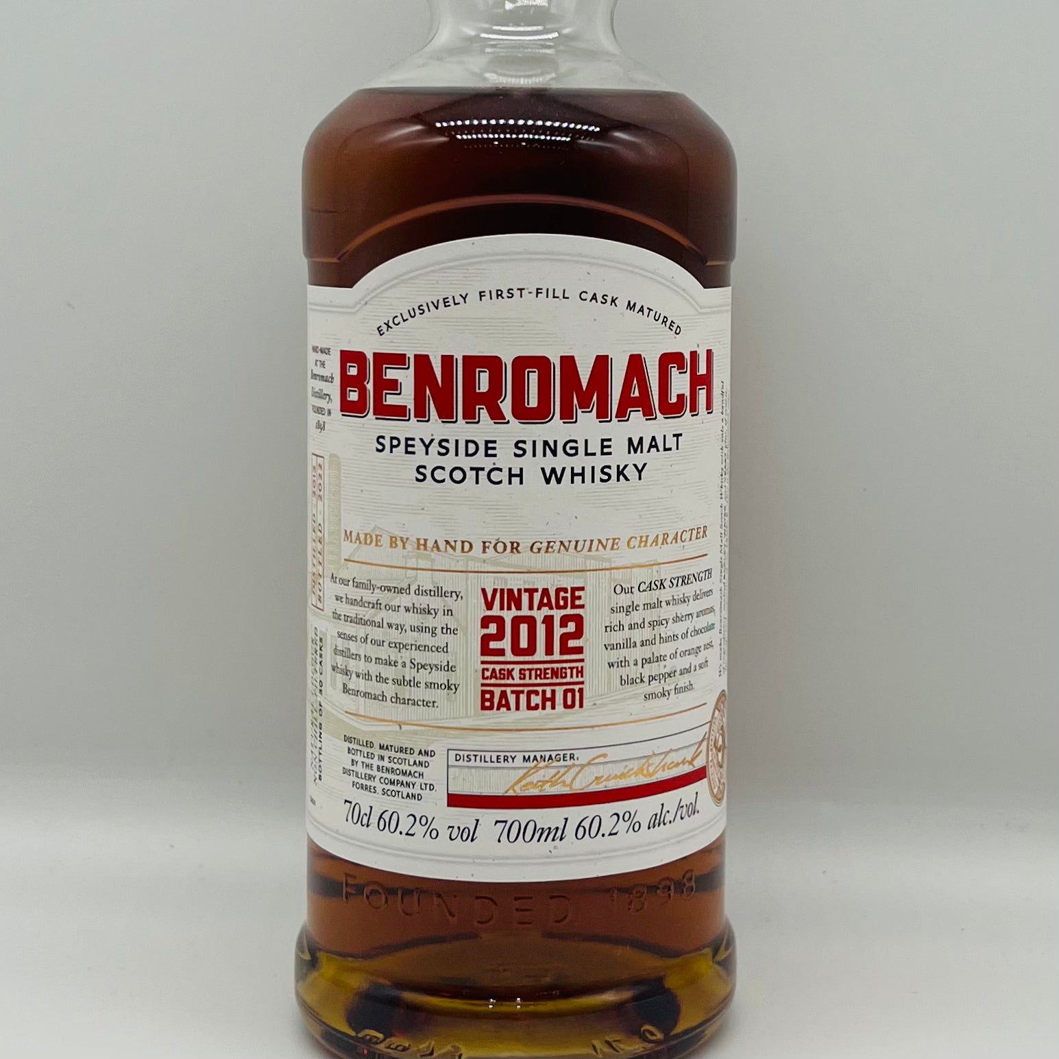 Benromach Vintage 2012 Cask Strength (30ml,60.2%)