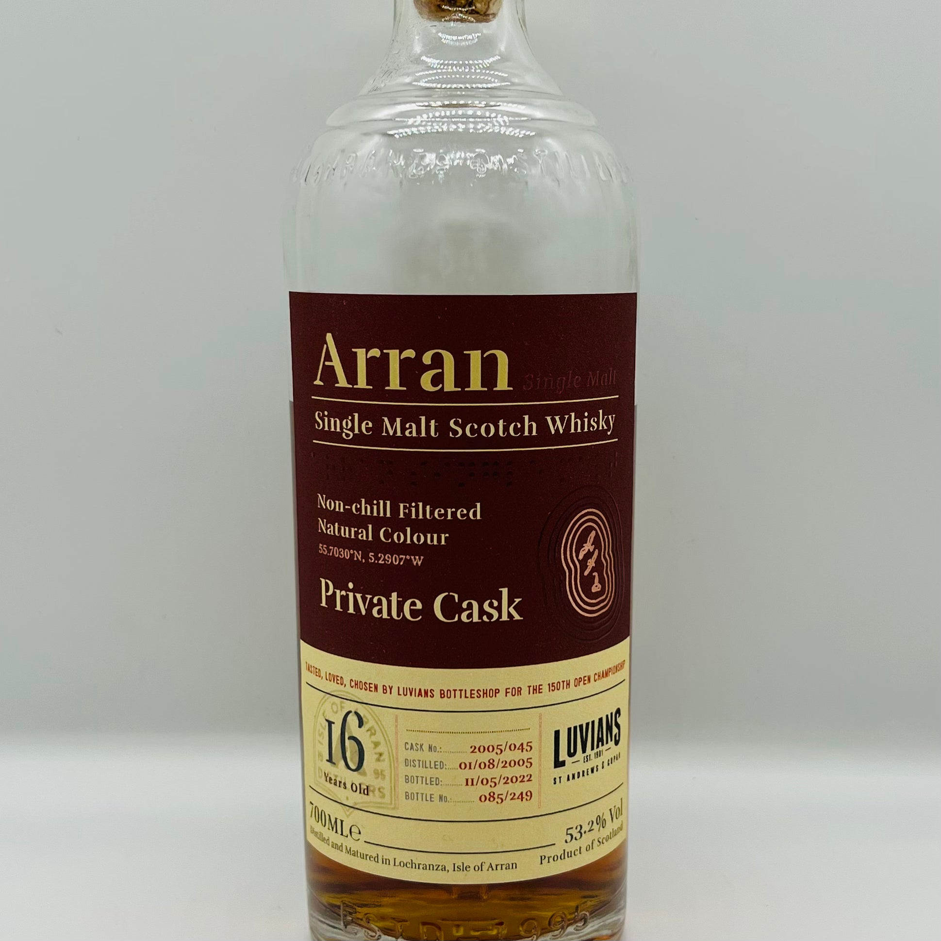 Arran 16y Calvados 150th Open Championship Luvians (30ml,53.2%) whisky