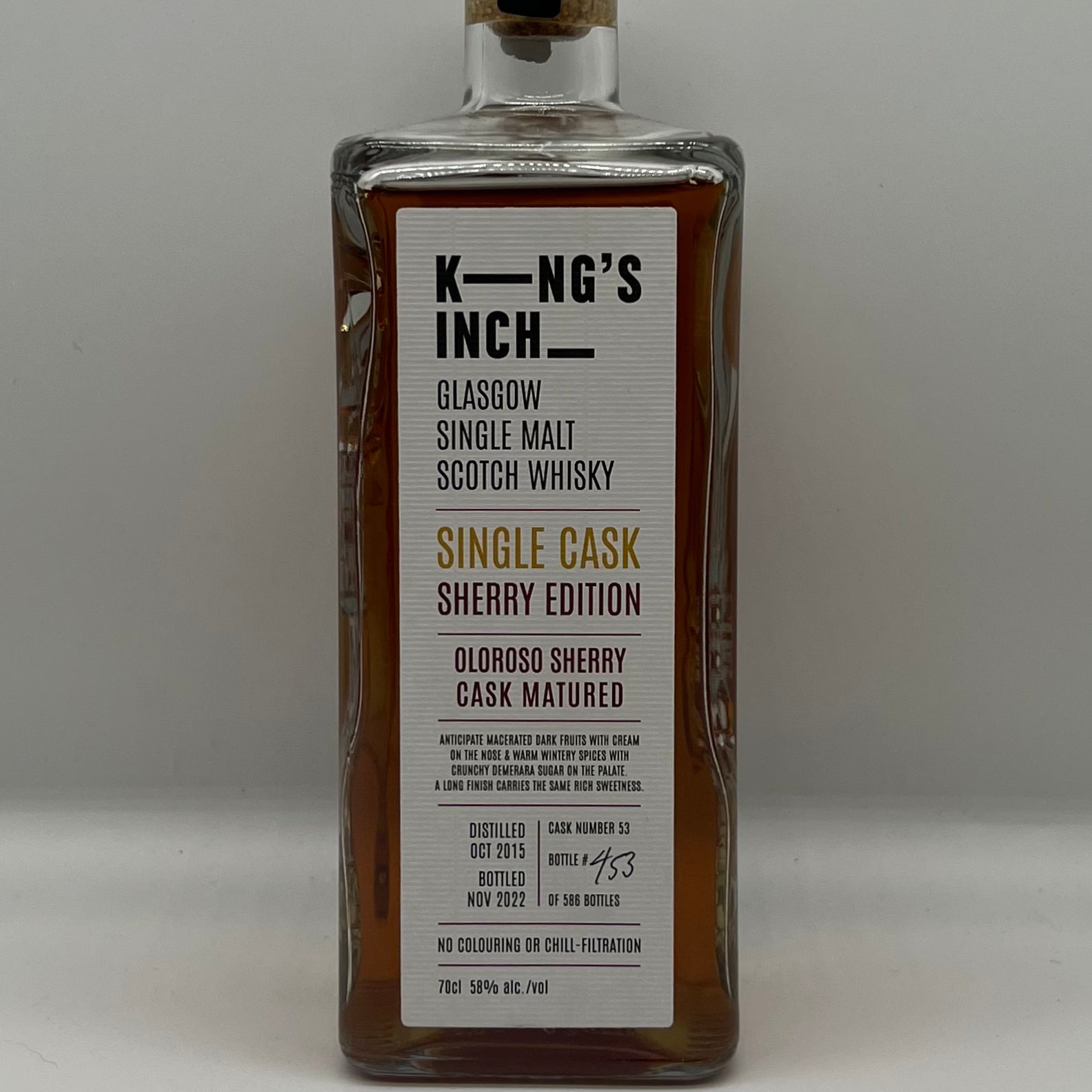 King's Inch Single Oloroso Sherry Cask (30ml,58%)