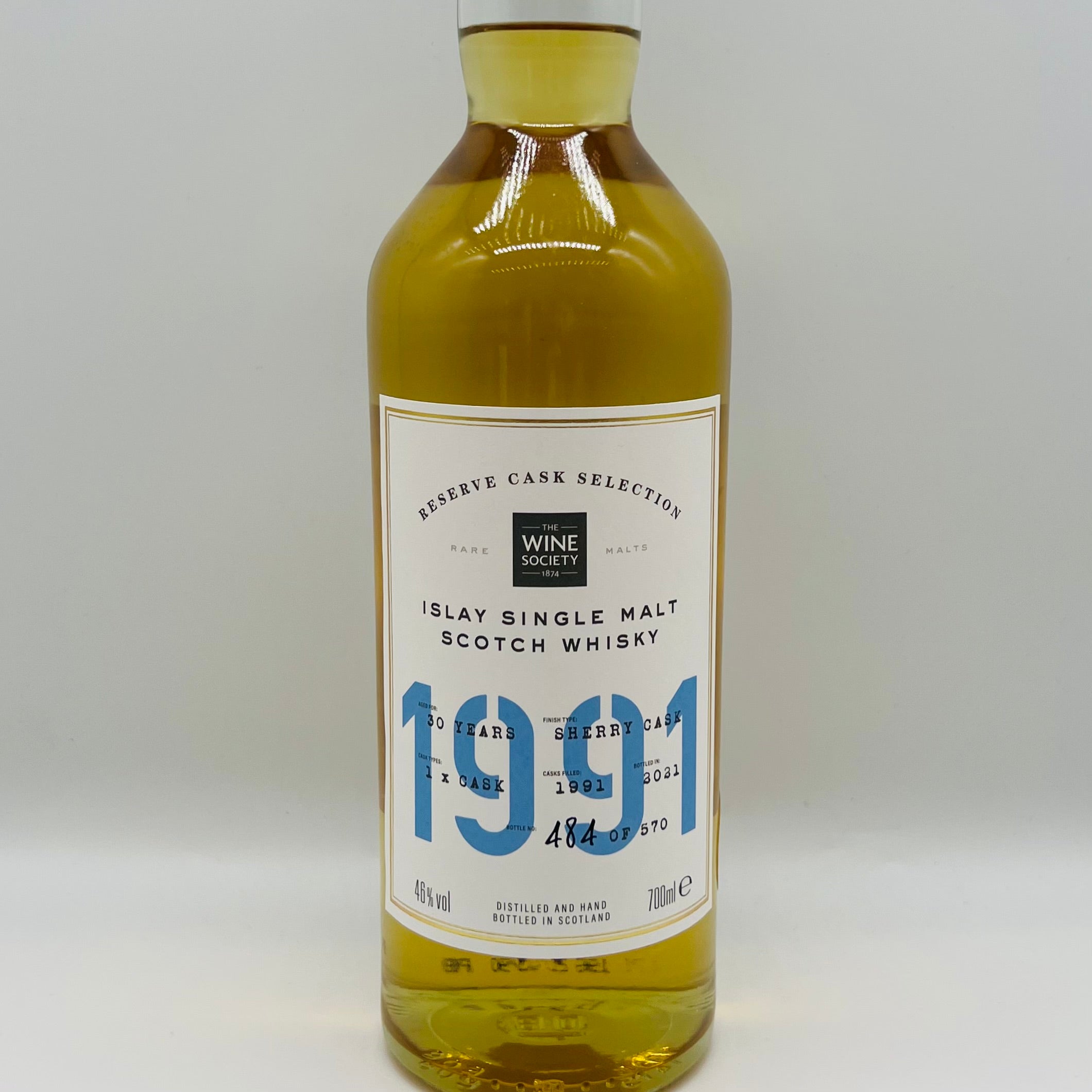 The Wine Society 1991 30y Islay (30ml,46%) whisky