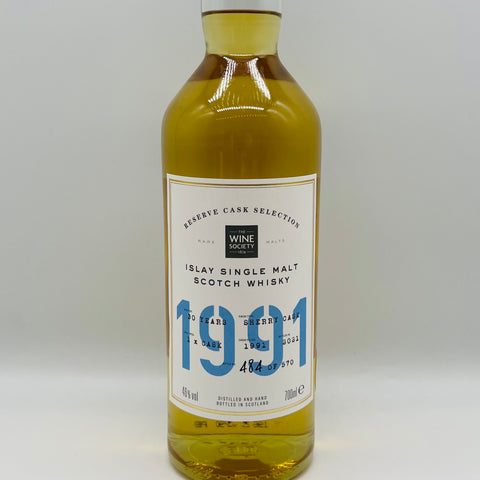 The Wine Society 1991 30y Islay (30ml,46%) whisky