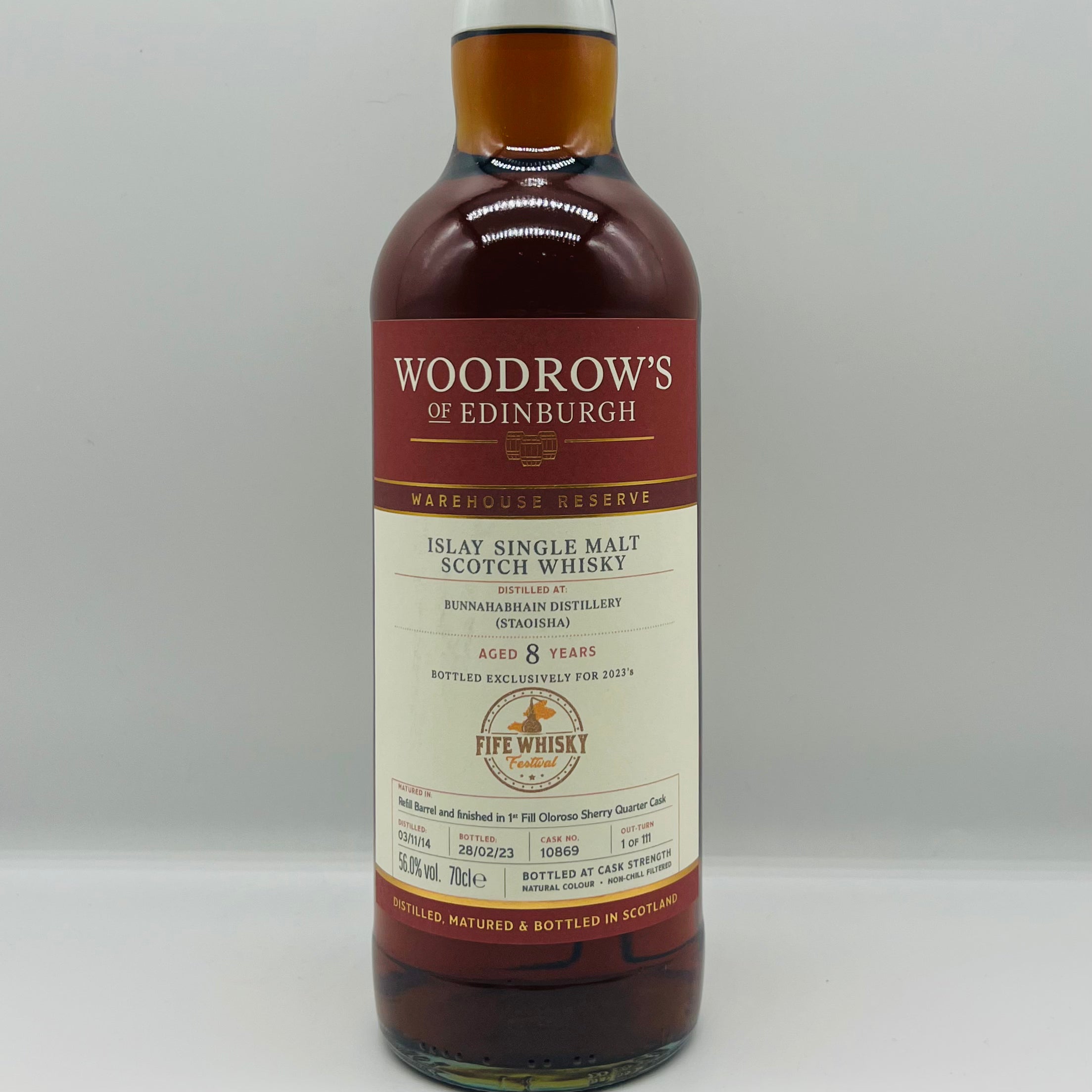 Bunnahabhain 8y Staoisha FWF 2023 (30ml,56%)